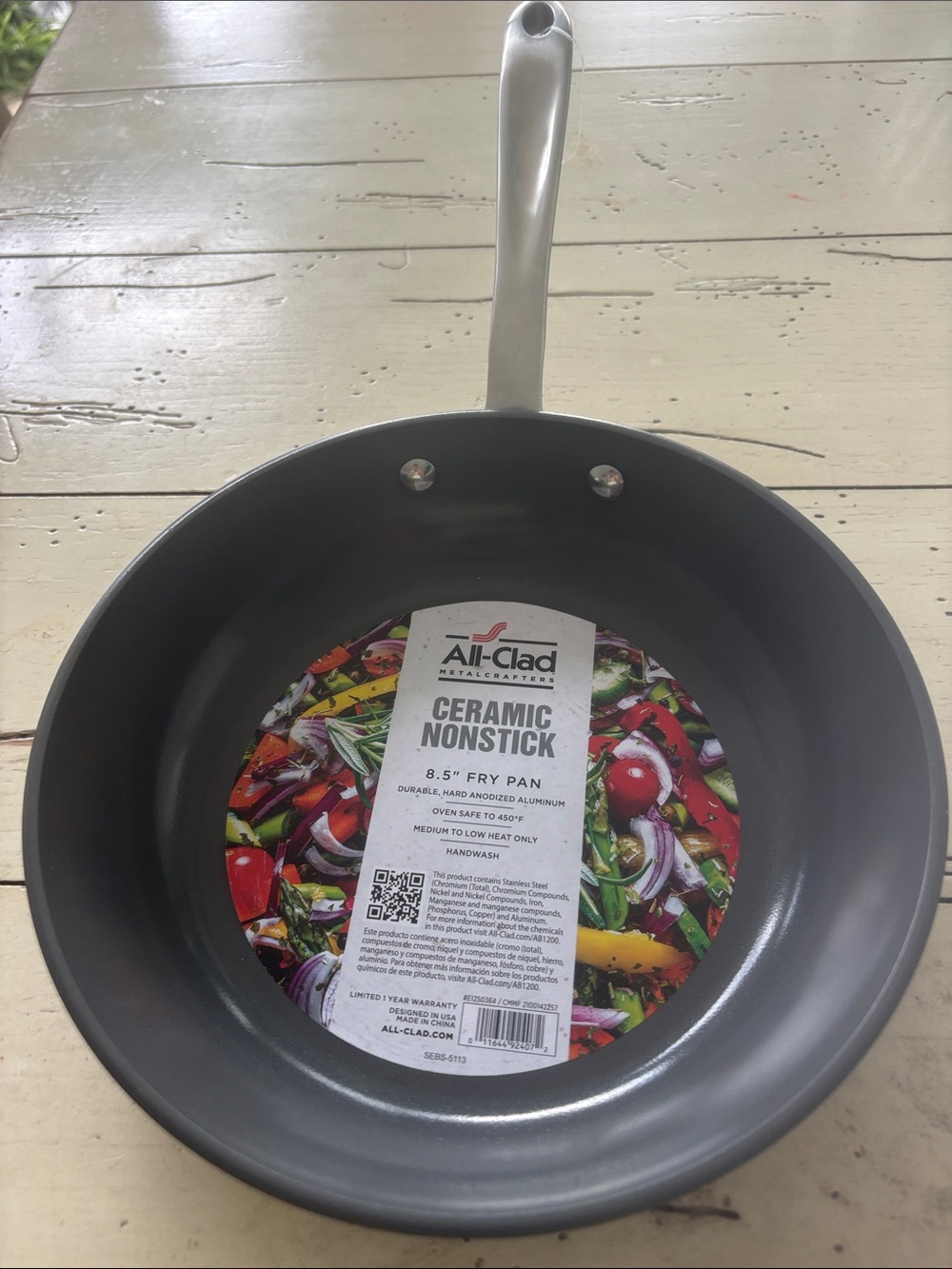 All-Clad Gray Ceramic Nonstick 8.5" Fry Pan